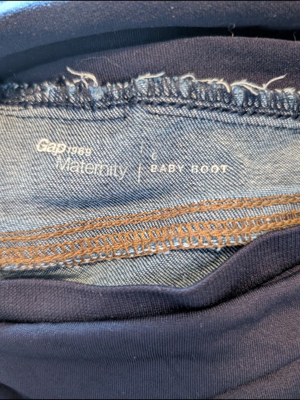 GAP Dark Blue Maternity Bootcut Jeans - Picture 3 of 3